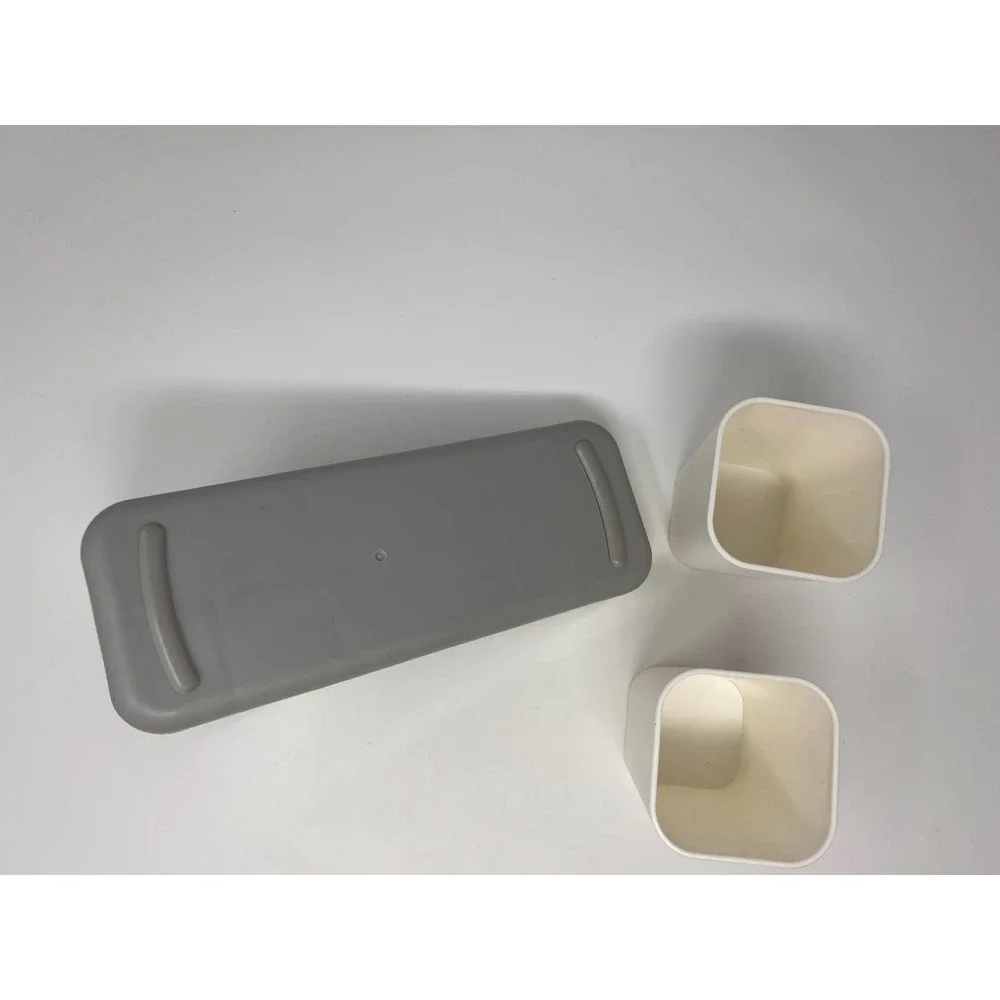 Bathroom Toothbrush & Toothpaste Holder with‎ Two Cups